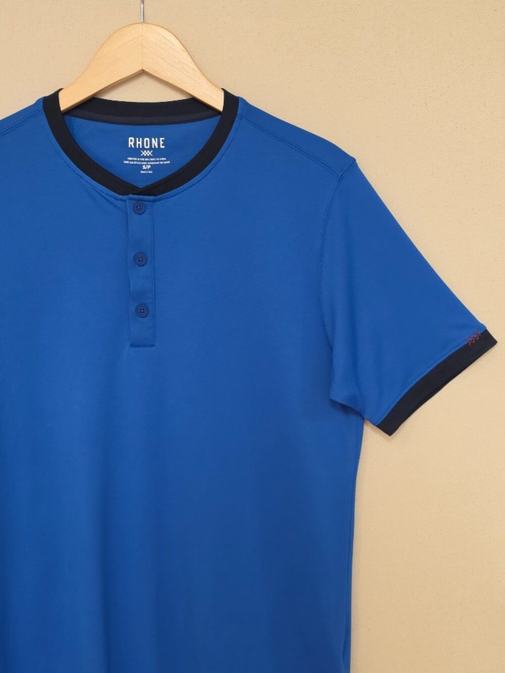 Rhone Short Sleeve Delta Pique Henley S